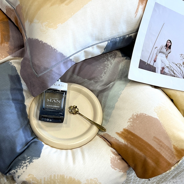 91家纺网 家纺一手货源 找家纺 曲之慕 2025直播爆款纯棉磨毛 高克重加厚全棉磨毛印花四件套 威登