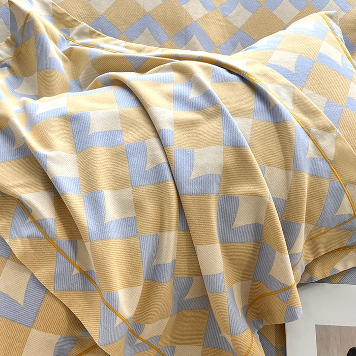 91家纺网 家纺一手货源 找家纺 曲之慕 2025直播爆款纯棉磨毛 高克重加厚全棉磨毛印花四件套 威登