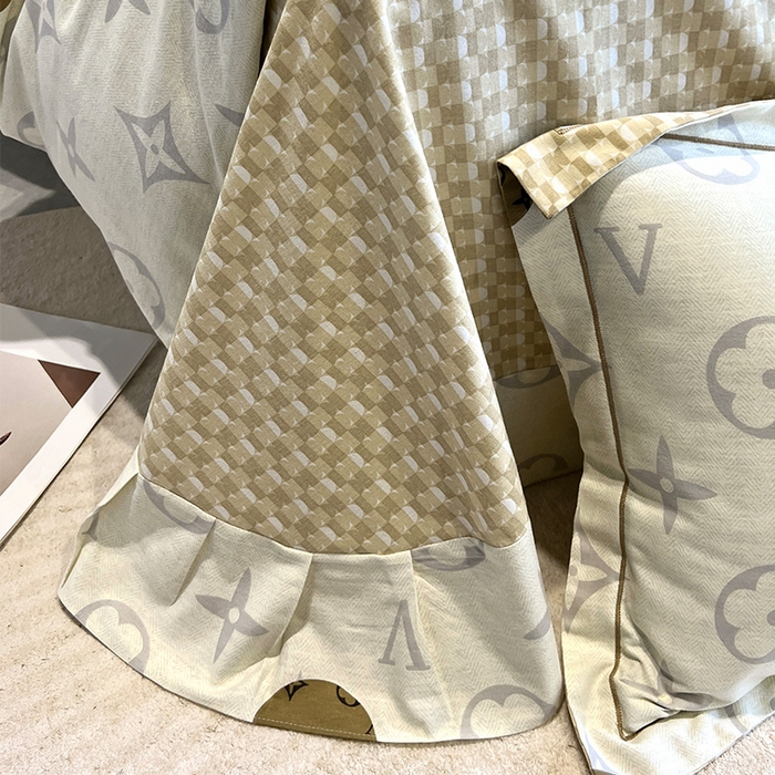 91家纺网 家纺一手货源 找家纺 曲之慕 2025直播爆款纯棉磨毛 高克重加厚全棉磨毛印花四件套 嘻嘻熊