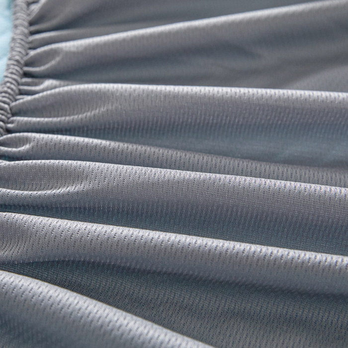 91家纺网 家纺一手货源 找家纺 欧邦 2025新款外贸热销加厚菱形Pe中分子凉感豆豆软席 菱形-蓝 床笠款