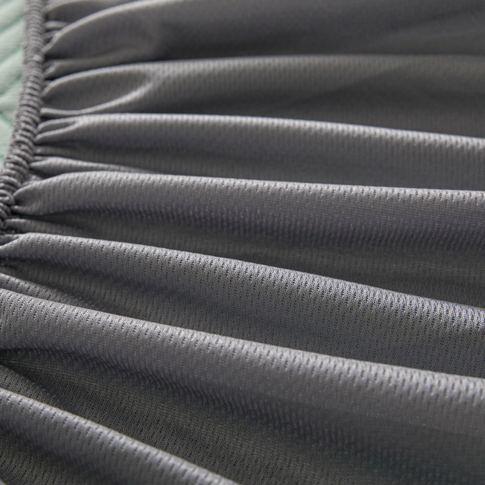 91家纺网 家纺一手货源 找家纺 欧邦 2025新款外贸热销加厚菱形Pe中分子凉感豆豆软席 菱形-绿 床笠款