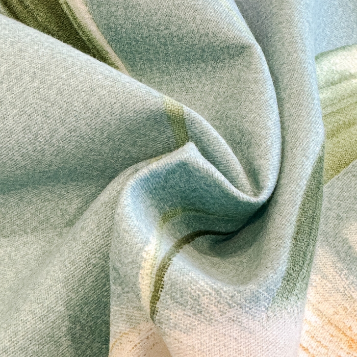 91家纺网 家纺一手货源 找家纺 曲之慕 2025直播爆款纯棉磨毛 高克重加厚全棉磨毛印花四件套 花穗-蓝