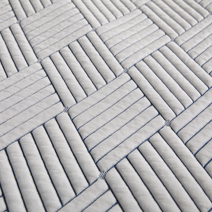 91家纺网 家纺一手货源 找家纺 欧邦 2025新款外贸热销加厚菱形Pe中分子凉感豆豆软席 菱形-灰 床席款