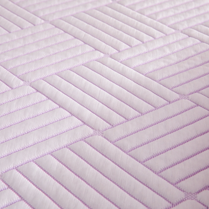 91家纺网 家纺一手货源 找家纺 欧邦 2025新款外贸热销加厚菱形Pe中分子凉感豆豆软席 菱形-紫 床席款