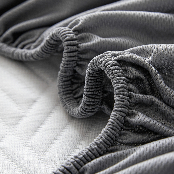 91家纺网 家纺一手货源 找家纺 欧邦 2025新款外贸热销加厚菱形Pe中分子凉感豆豆软席 菱形-穆尼灰 床笠款