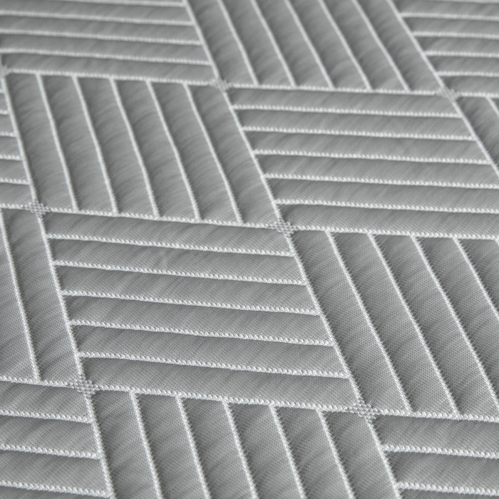 91家纺网 家纺一手货源 找家纺 欧邦 2025新款外贸热销加厚菱形Pe中分子凉感豆豆软席 菱形-穆尼灰 床笠款