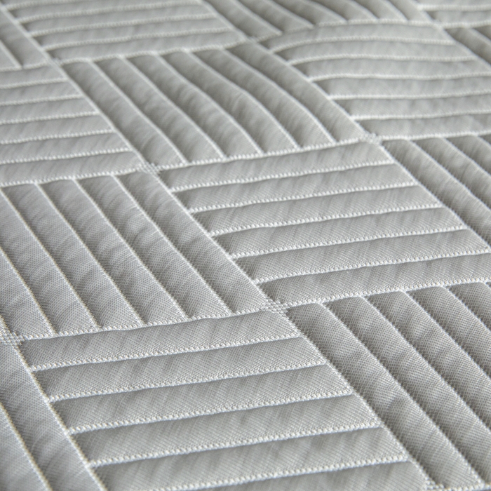 91家纺网 家纺一手货源 找家纺 欧邦 2025新款外贸热销加厚菱形Pe中分子凉感豆豆软席 菱形-穆尼灰 床席款