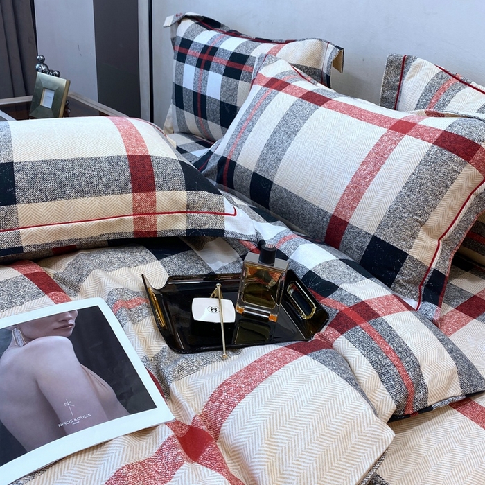 91家纺网 家纺一手货源 找家纺 曲之慕 2025直播爆款纯棉磨毛 高克重加厚全棉磨毛印花四件套 宝利格