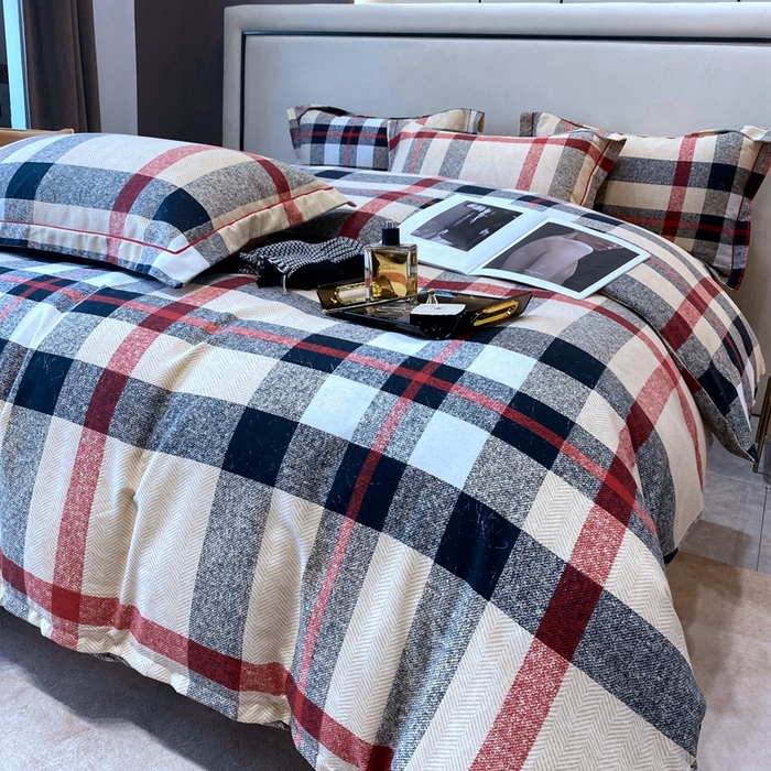 91家纺网 家纺一手货源 找家纺 曲之慕 2025直播爆款纯棉磨毛 高克重加厚全棉磨毛印花四件套 宝利格