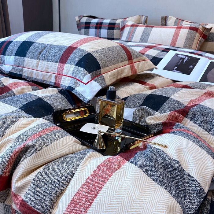 91家纺网 家纺一手货源 找家纺 曲之慕 2025直播爆款纯棉磨毛 高克重加厚全棉磨毛印花四件套 宝利格