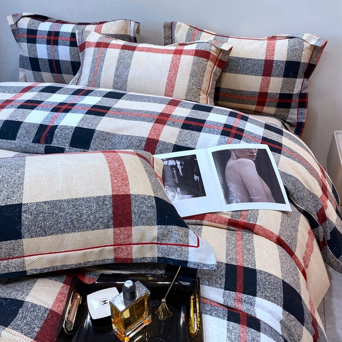 91家纺网 家纺一手货源 找家纺 曲之慕 2025直播爆款纯棉磨毛 高克重加厚全棉磨毛印花四件套 宝利格