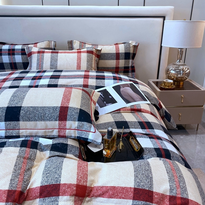 91家纺网 家纺一手货源 找家纺 曲之慕 2025直播爆款纯棉磨毛 高克重加厚全棉磨毛印花四件套 宝利格