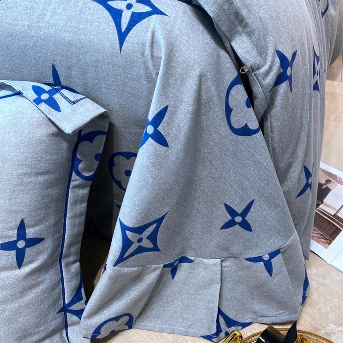 91家纺网 家纺一手货源 找家纺 曲之慕 2025直播爆款纯棉磨毛 高克重加厚全棉磨毛印花四件套 路易斯