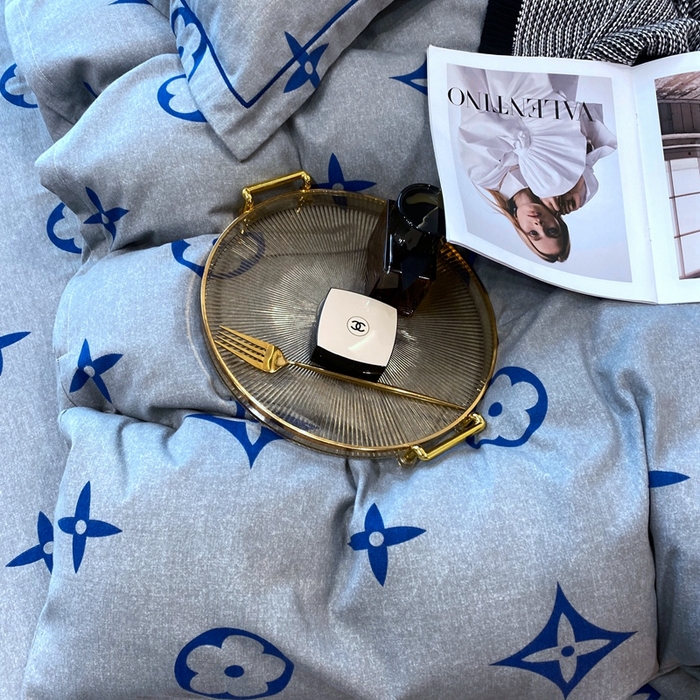 91家纺网 家纺一手货源 找家纺 曲之慕 2025直播爆款纯棉磨毛 高克重加厚全棉磨毛印花四件套 路易斯