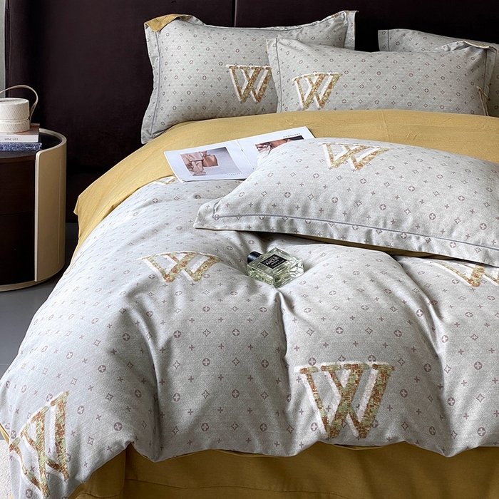 91家纺网 家纺一手货源 找家纺 曲之慕 2025直播爆款纯棉磨毛 高克重加厚全棉磨毛印花四件套 乔西-灰