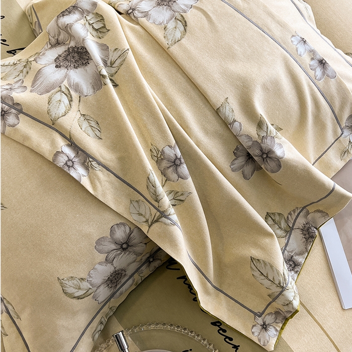 91家纺网 家纺一手货源 找家纺 曲之慕 2025直播爆款纯棉磨毛 高克重加厚全棉磨毛印花四件套 瑞丽