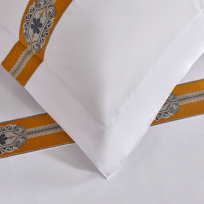 91家纺网 家纺一手货源 找家纺 中乾酒店布草工厂店 2025新款120克加密织带款酒店磨毛四件套 柿柿如意