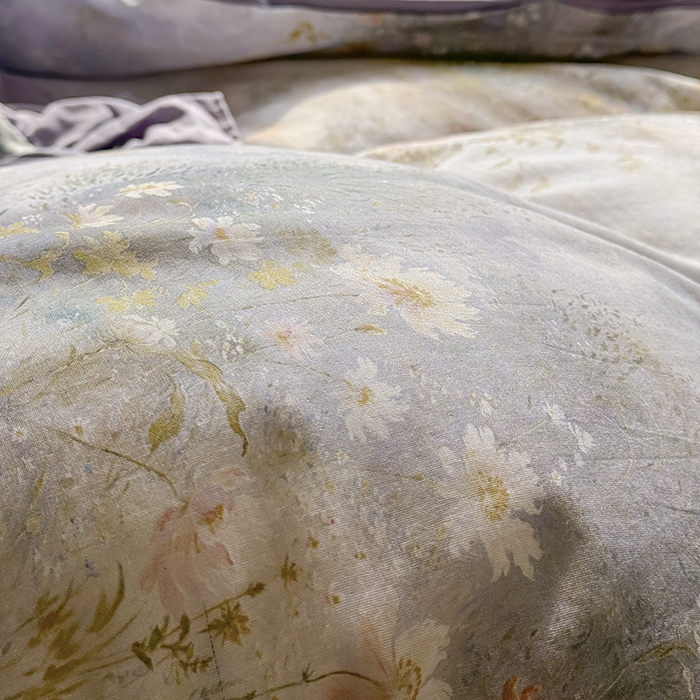 91家纺网 家纺一手货源 找家纺 胜权家纺 2025新款全棉纯棉数码印花双层纱床盖单品 普罗旺斯