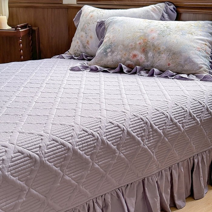 91家纺网 家纺一手货源 找家纺 （总）胜权家纺 2025新款全棉纯棉数码印花双层纱床盖单品