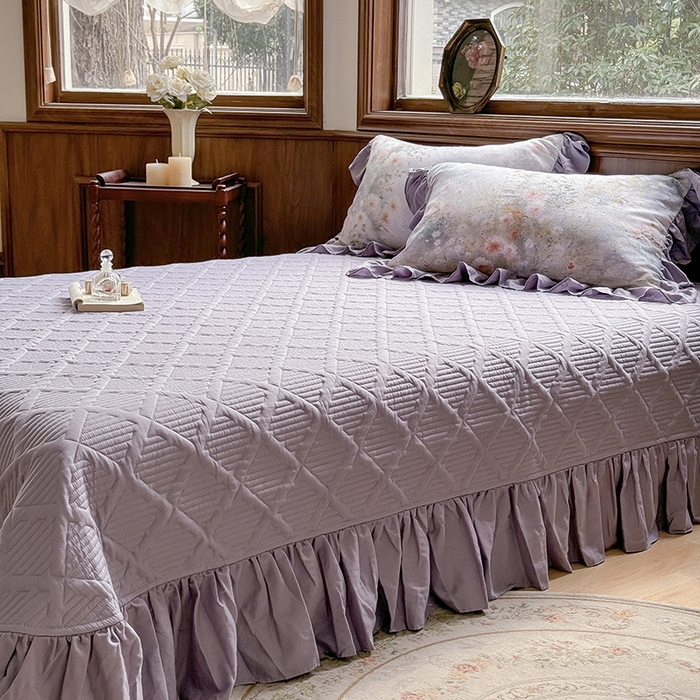 91家纺网 家纺一手货源 找家纺 （总）胜权家纺 2025新款全棉纯棉数码印花双层纱床盖单品