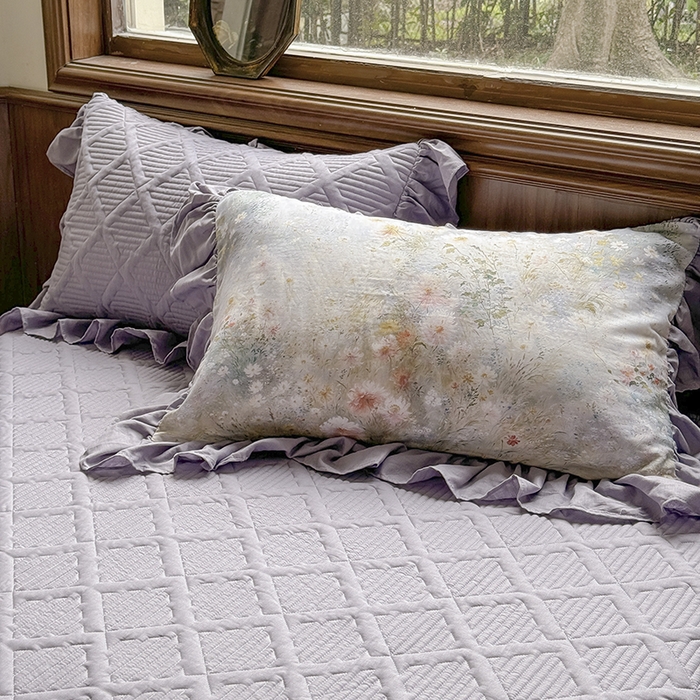 91家纺网 家纺一手货源 找家纺 （总）胜权家纺 2025新款全棉纯棉数码印花双层纱床盖单品