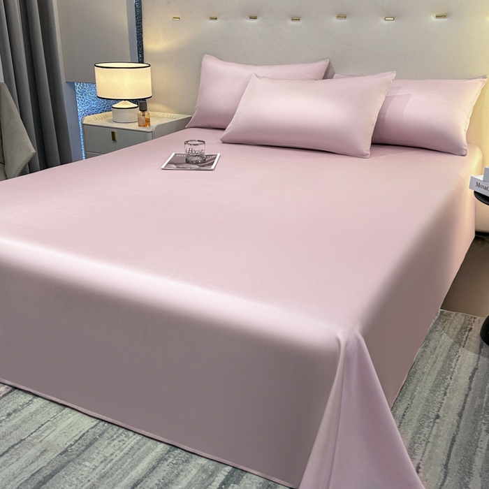 91家纺网 家纺一手货源 找家纺 菲梵家纺 2025新款纯色60支莱赛尔天丝单品系列-单床单（提供买家秀） 莱特粉