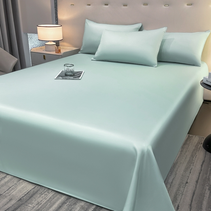 91家纺网 家纺一手货源 找家纺 菲梵家纺 2025新款纯色60支莱赛尔天丝单品系列-单床单（提供买家秀） 薄荷绿