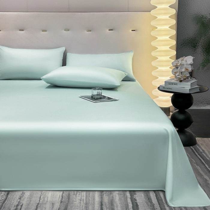 91家纺网 家纺一手货源 找家纺 菲梵家纺 2025新款纯色60支莱赛尔天丝单品系列-单床单（提供买家秀） 薄荷绿