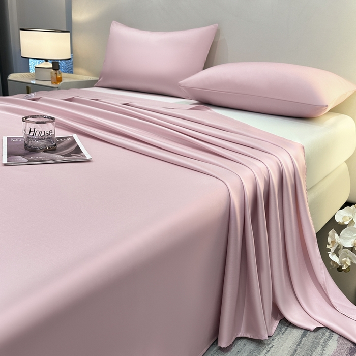 91家纺网 家纺一手货源 找家纺 菲梵家纺 2025新款纯色60支莱赛尔天丝单品系列-单床单（提供买家秀） 莱特粉