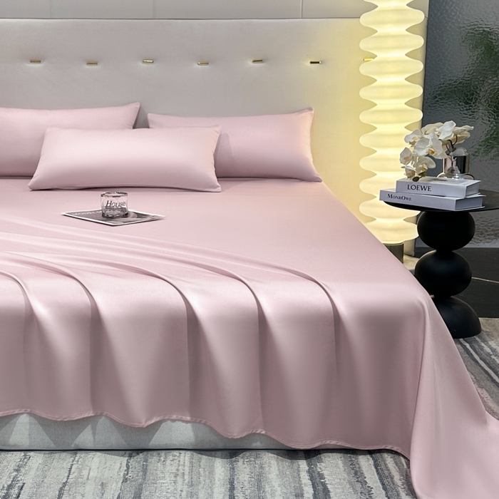 91家纺网 家纺一手货源 找家纺 菲梵家纺 2025新款纯色60支莱赛尔天丝单品系列-单床单（提供买家秀） 莱特粉