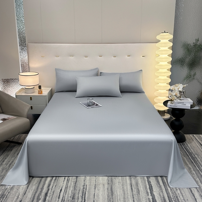 91家纺网 家纺一手货源 找家纺 菲梵家纺 2025新款纯色60支莱赛尔天丝单品系列-单床单（提供买家秀） 北极灰