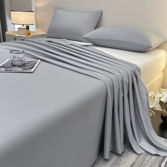 91家纺网 家纺一手货源 找家纺 菲梵家纺 2025新款纯色60支莱赛尔天丝单品系列-单床单（提供买家秀） 北极灰