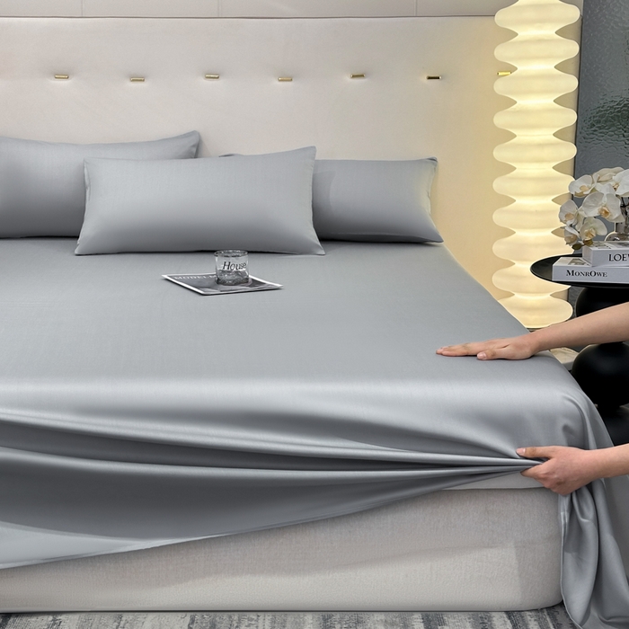 91家纺网 家纺一手货源 找家纺 菲梵家纺 2025新款纯色60支莱赛尔天丝单品系列-单床单（提供买家秀） 北极灰