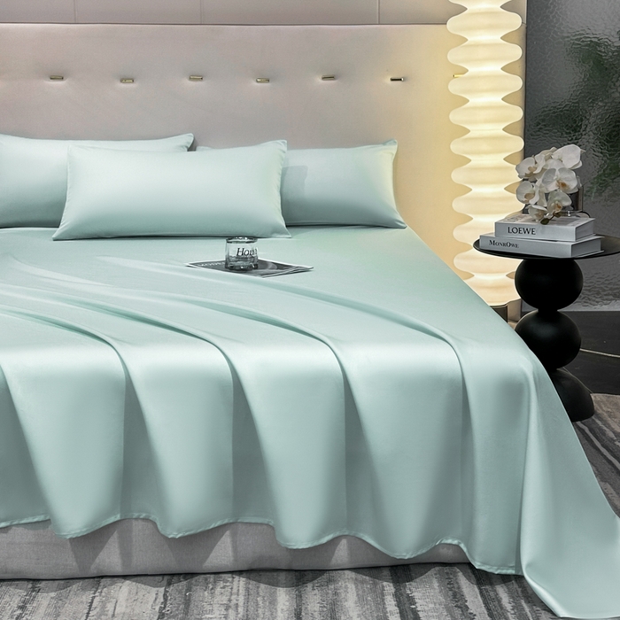 91家纺网 家纺一手货源 找家纺 菲梵家纺 2025新款纯色60支莱赛尔天丝单品系列-单床单（提供买家秀） 薄荷绿