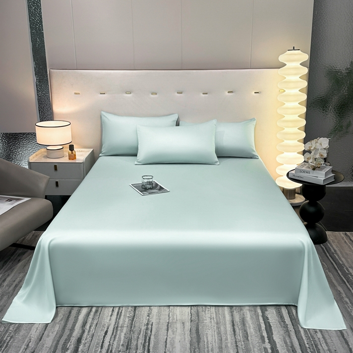 91家纺网 家纺一手货源 找家纺 菲梵家纺 2025新款纯色60支莱赛尔天丝单品系列-单床单（提供买家秀） 薄荷绿