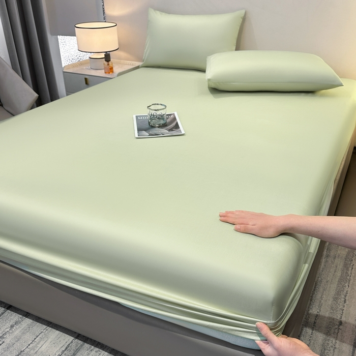 91家纺网 家纺一手货源 找家纺 （总）菲梵家纺 2025新款纯色60支莱赛尔天丝单品系列-单床笠（提供买家秀）