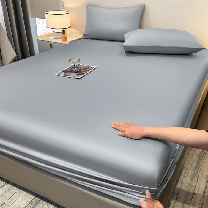 91家纺网 家纺一手货源 找家纺 （总）菲梵家纺 2025新款纯色60支莱赛尔天丝单品系列-单床笠（提供买家秀）