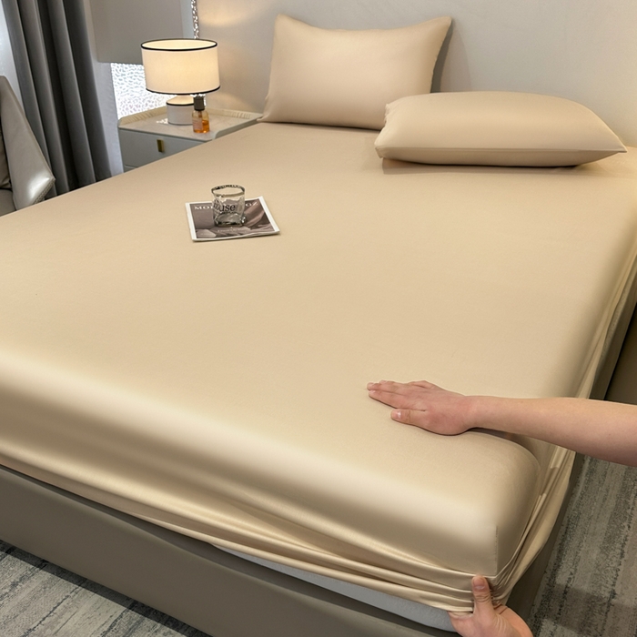 91家纺网 家纺一手货源 找家纺 （总）菲梵家纺 2025新款纯色60支莱赛尔天丝单品系列-单床笠（提供买家秀）