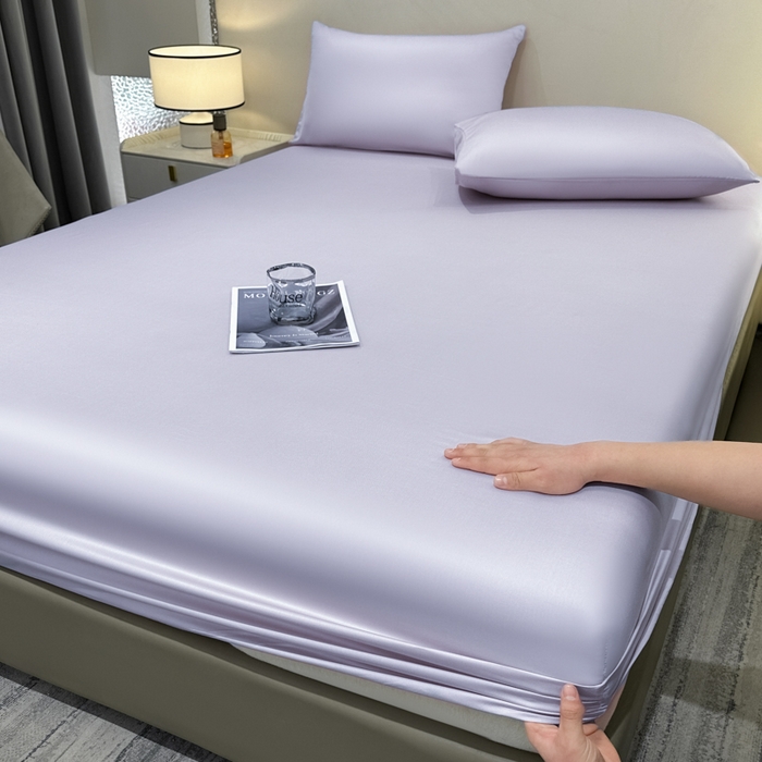 91家纺网 家纺一手货源 找家纺 （总）菲梵家纺 2025新款纯色60支莱赛尔天丝单品系列-单床笠（提供买家秀）