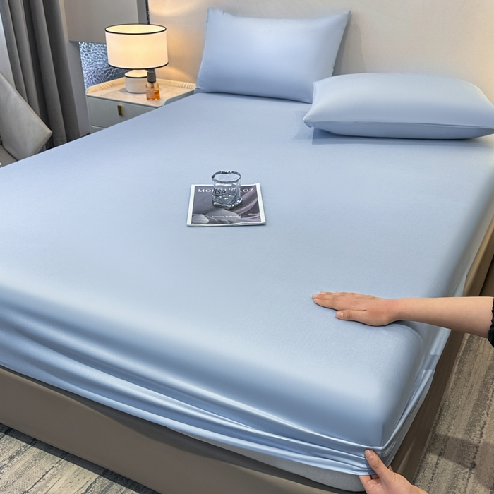 91家纺网 家纺一手货源 找家纺 （总）菲梵家纺 2025新款纯色60支莱赛尔天丝单品系列-单床笠（提供买家秀）