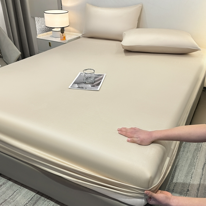 91家纺网 家纺一手货源 找家纺 （总）菲梵家纺 2025新款纯色60支莱赛尔天丝单品系列-单床笠（提供买家秀）