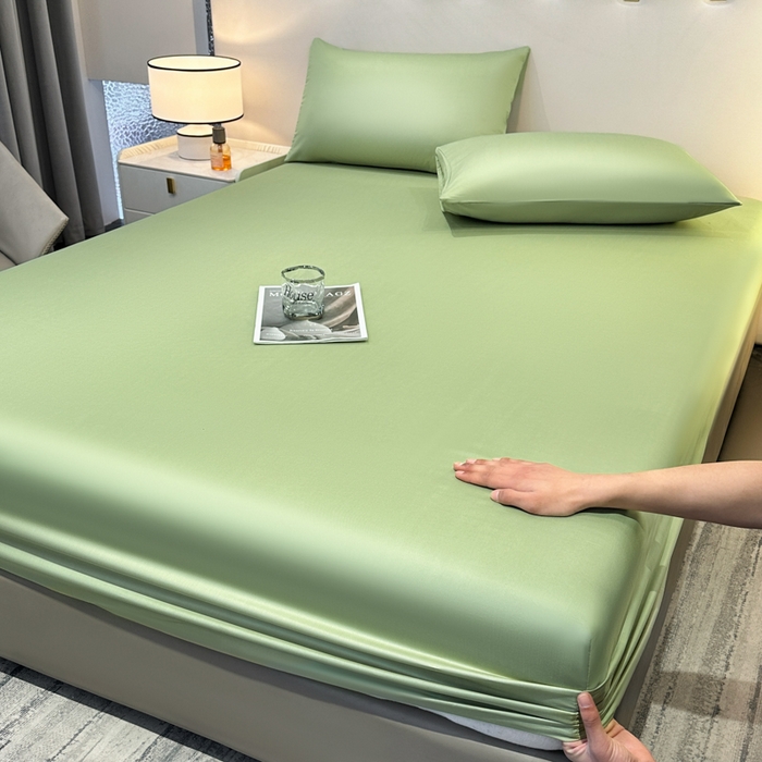 91家纺网 家纺一手货源 找家纺 （总）菲梵家纺 2025新款纯色60支莱赛尔天丝单品系列-单床笠（提供买家秀）