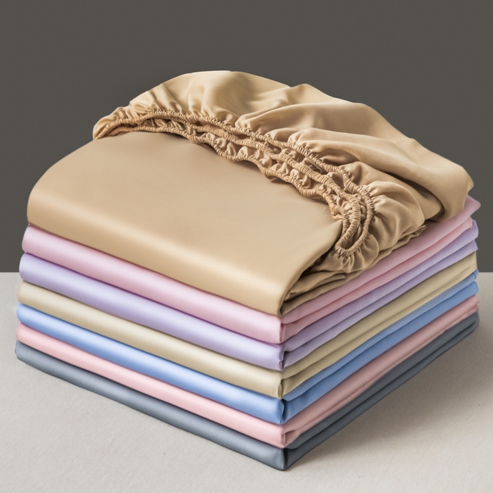 91家纺网 家纺一手货源 找家纺 （总）菲梵家纺 2025新款纯色60支莱赛尔天丝单品系列-单床笠（提供买家秀）