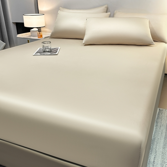 91家纺网 家纺一手货源 找家纺 菲梵家纺 2025新款纯色60支莱赛尔天丝单品系列-单床笠（提供买家秀） 西子沙