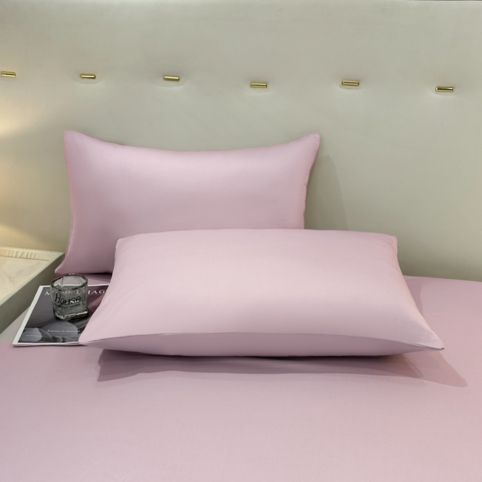 91家纺网 家纺一手货源 找家纺 菲梵家纺 2025新款纯色60支莱赛尔天丝单品系列-单床笠（提供买家秀） 莱特粉