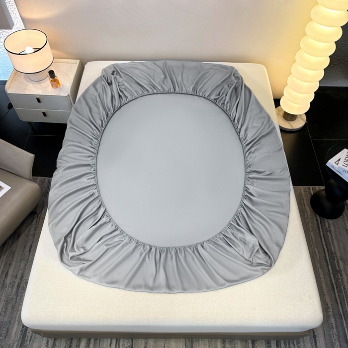 91家纺网 家纺一手货源 找家纺 菲梵家纺 2025新款纯色60支莱赛尔天丝单品系列-单床笠（提供买家秀） 北极灰