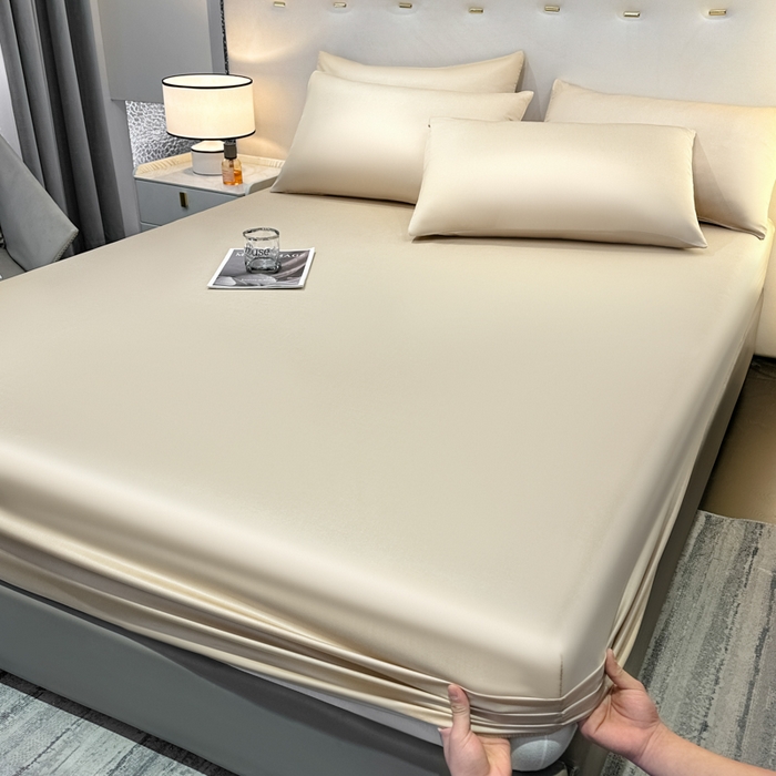 91家纺网 家纺一手货源 找家纺 菲梵家纺 2025新款纯色60支莱赛尔天丝单品系列-单床笠（提供买家秀） 西子沙