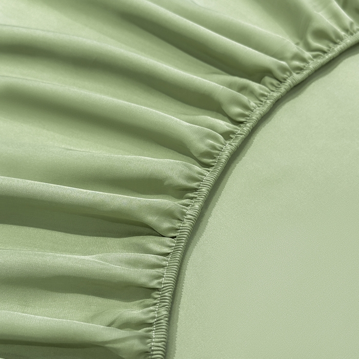 91家纺网 家纺一手货源 找家纺 菲梵家纺 2025新款纯色60支莱赛尔天丝单品系列-单床笠（提供买家秀） 柳叶青