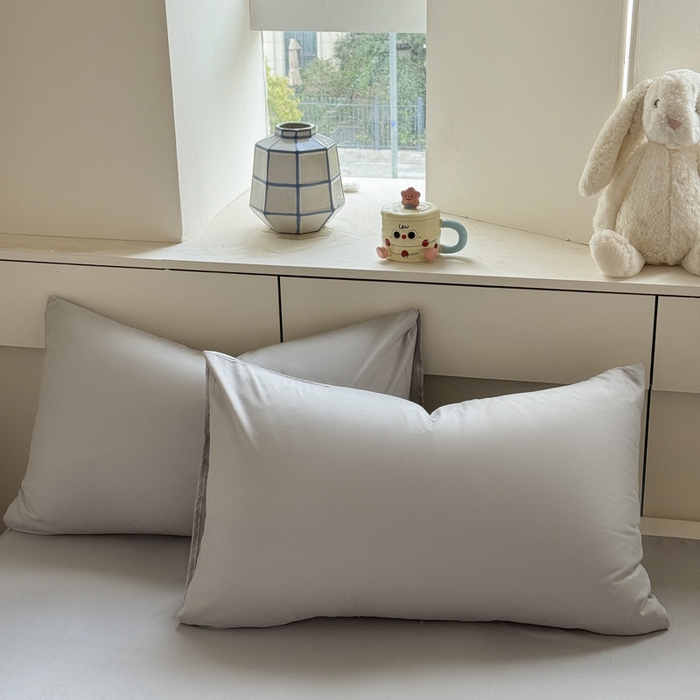 91家纺网 家纺一手货源 找家纺 可可家纺 2025新款纯色磨毛简约水洗棉单被套亲肤床单被套单件被罩 纯银灰