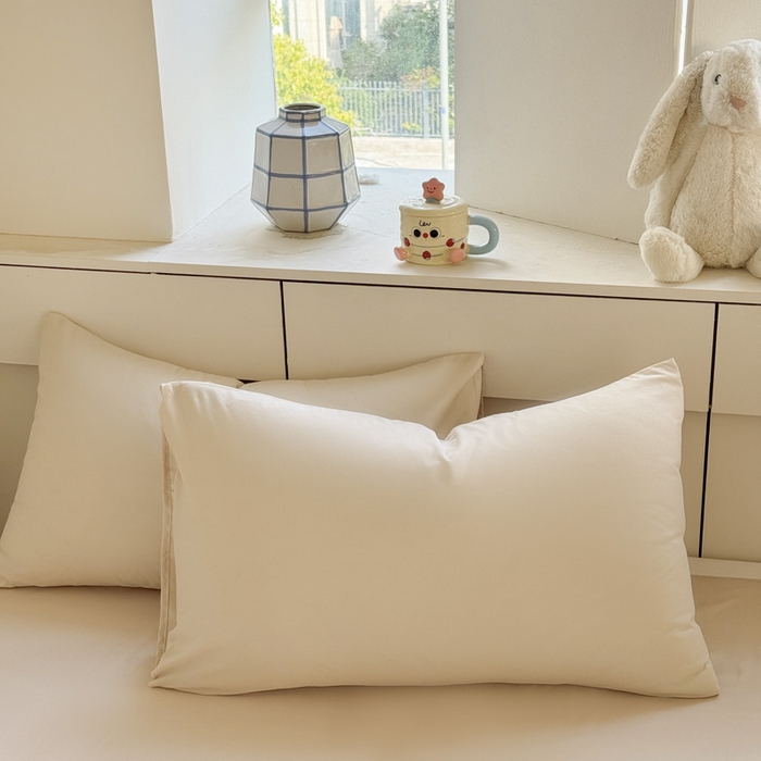 91家纺网 家纺一手货源 找家纺 可可家纺 2025新款纯色磨毛简约水洗棉单被套亲肤床单被套单件被罩 纯浅驼